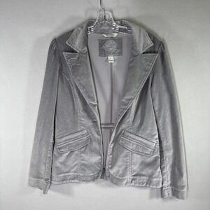 White House Black Market Velvet Jacket Evening Luxe Core Size 6 Missing Button